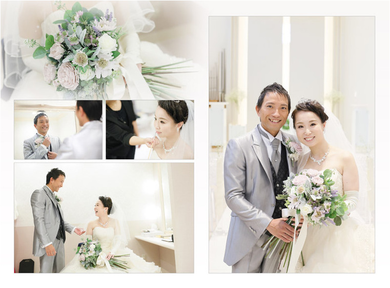 
場所は兵庫県にあるアールベルアンジェ豊岡。2頁目：結婚式アルバム