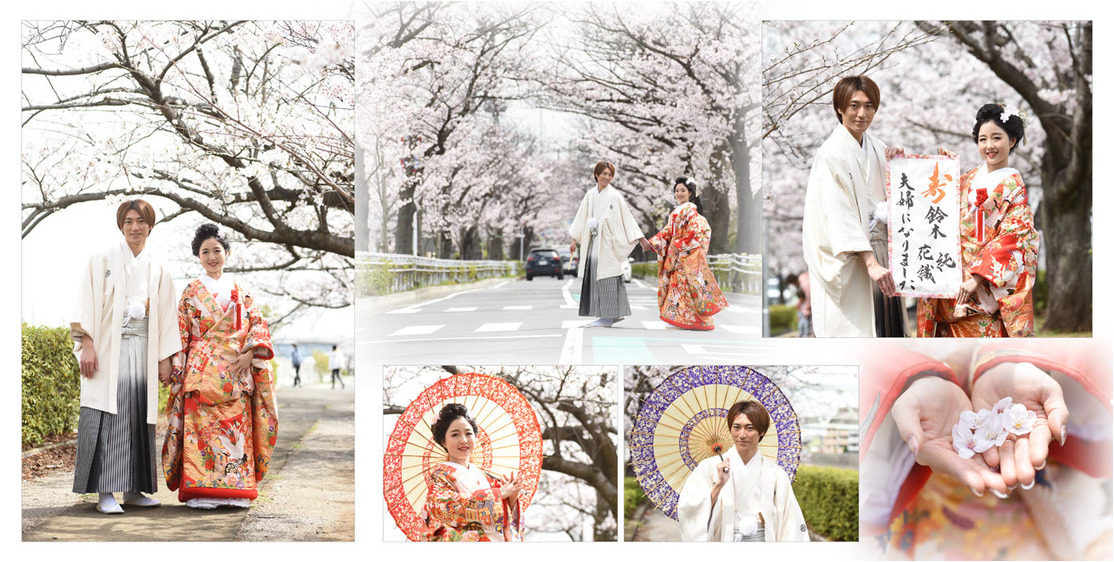 白無垢とウエディングドレスは場所を移してグランドニッコー東京ベイ舞浜で撮影を楽しまれました。3頁目：結婚式アルバム