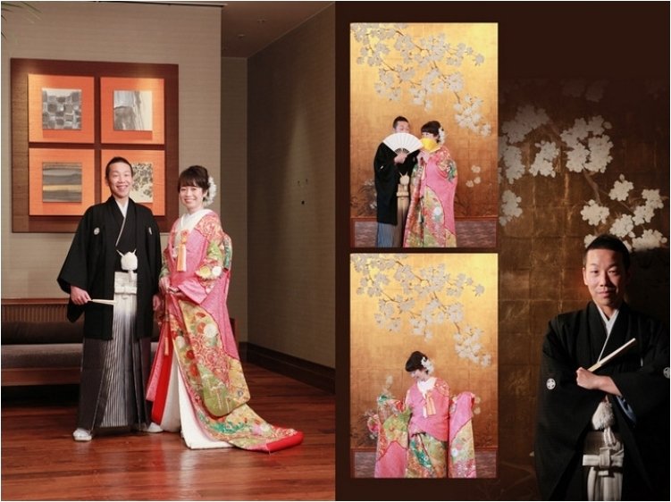 
式場は140年以上の歴史を紡ぐ神戸オリエンタルホテルにて。2頁目：結婚式アルバム
