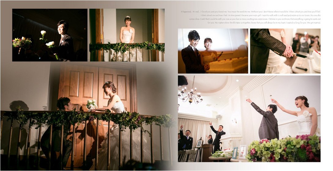 
さてそんなお二人が結婚式の舞台に選ばれたのは大阪府泉佐野市にあるザ・ジョージアンテラス。6頁目：結婚式アルバム