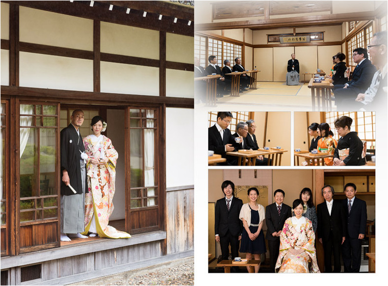 
挙式は岐阜県の長良天神神社。4頁目：結婚式アルバム