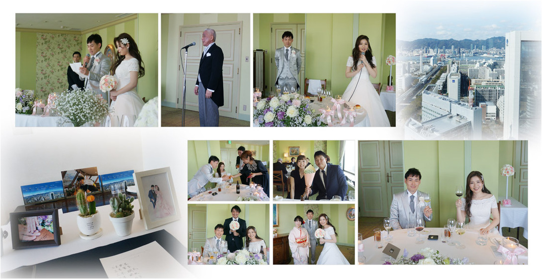 白無垢と色打掛はロケーション撮影で。10頁目：結婚式アルバム