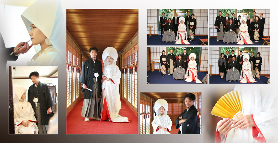 こちらは原宿東郷記念館での挙式と披露宴。2頁目：結婚式アルバム