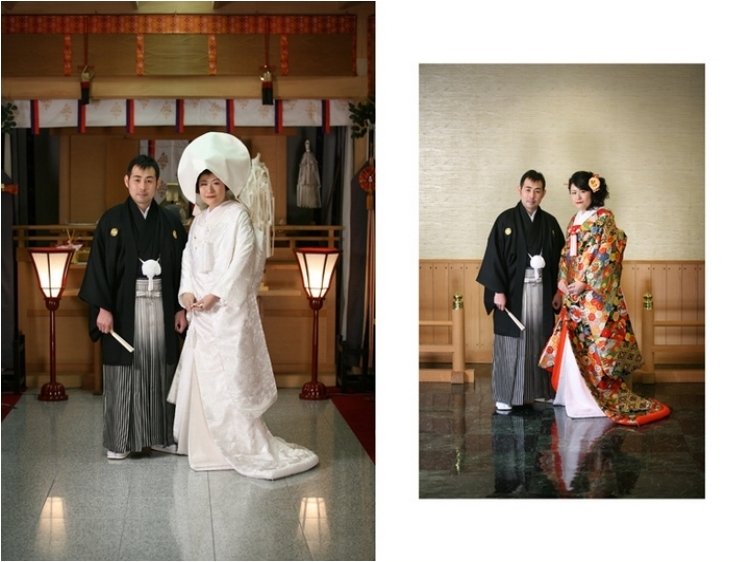 
式場は福岡県飯塚市にあるグランドベルズ飯塚。2頁目：結婚式アルバム