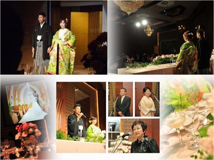 披露宴はグランドハイアット福岡にて行われました。5頁目：結婚式アルバム