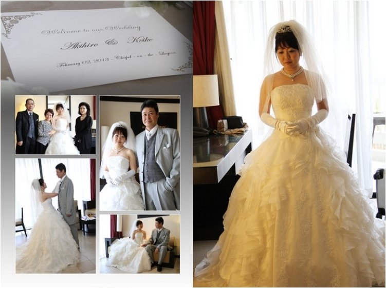 
結婚式場はタイのチャペル・オン・ザ・ラグーン。3頁目：結婚式アルバム