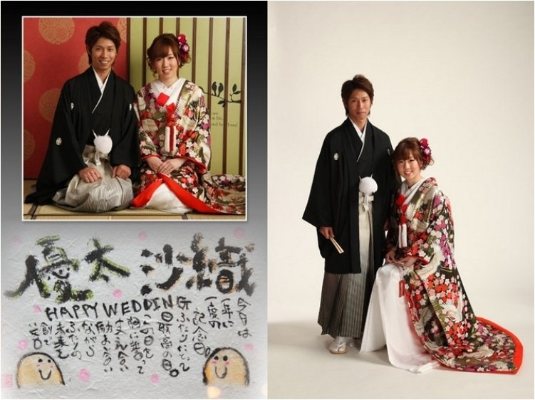 
結婚式場は熊本市にあるマリーゴールド熊本。2頁目：結婚式アルバム
