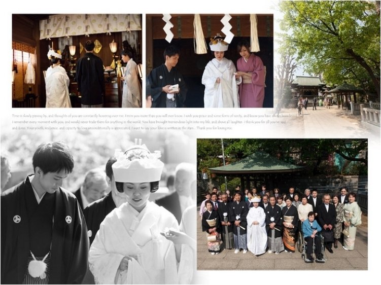 披露宴は場所を移し、上野精養軒にて。6頁目：結婚式アルバム