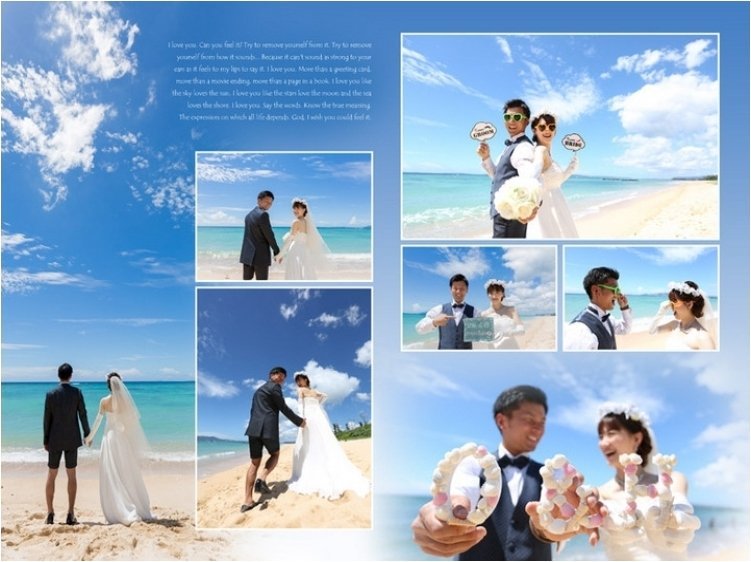 和装の撮影では部分撮影が目をひきます。3頁目：結婚式アルバム