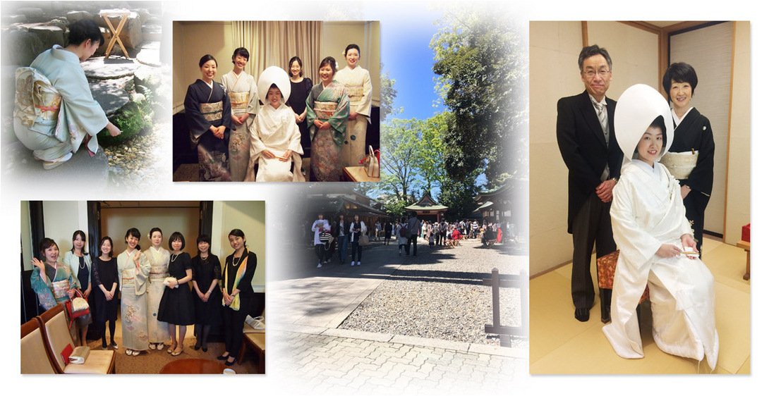 
挙式会場は埼玉県で縁結びの神様として親しまれている川越氷川神社、披露宴はほど近い氷川会館で行われました。2頁目：結婚式アルバム