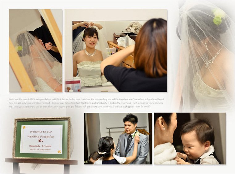 挙式は小さな結婚式　仙台チャペル。2頁目：結婚式アルバム